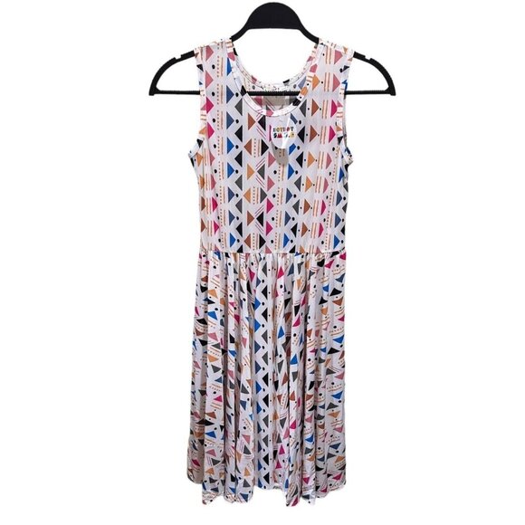 Dot Dot Smile Big Girl’s Size 12/14 Abstract Triangle Print Tank Twirl Dress NWT - Picture 1 of 6